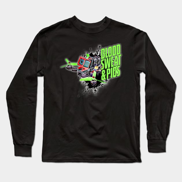 FPV racing quote drone racing drones or racing drone pilot Long Sleeve T-Shirt by Guntah